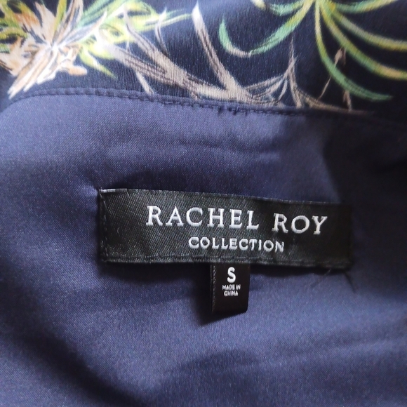 Size Small Rachel Roy Forest Wrap Dress Floral Botanical Blue Green Botanical - Picture 11 of 13
